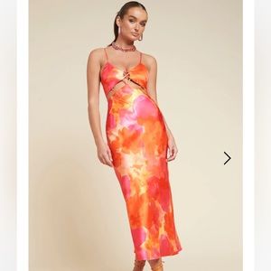 SLIP DRESS - ORANGE FLORAL